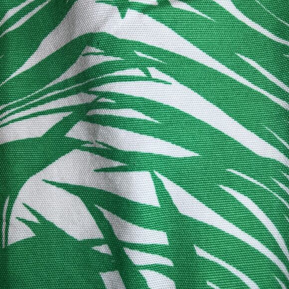 Talbots Cotton Stretch Skirt Above Knee Palm Green Tropical Vacation 12P Lined - Picture 12 of 12